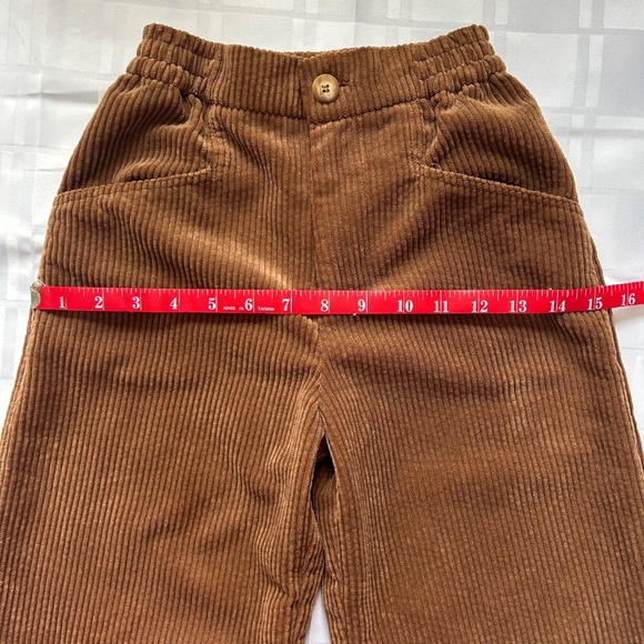 Zara Kids Brown High Waist Wide Leg Brown Corduroy Pants - Picture 6 of 16